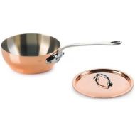 Mauviel Made In France MHeritage Copper 150s 6112.17 .09-Quart Splayed Saute Pan with Lid and Cast Stainless Steel Handle