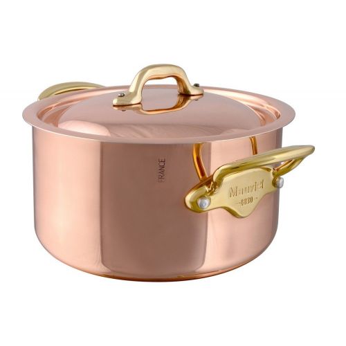  Mauviel 6722.12 MHeritage M150B Copper Stewpan with Lid 0.8 QT- 4.7, Bronze Handle