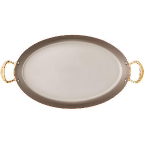  Mauviel 6724.45 MHeritage M150B Copper Oval Pan, 17.7 Bronze Handle