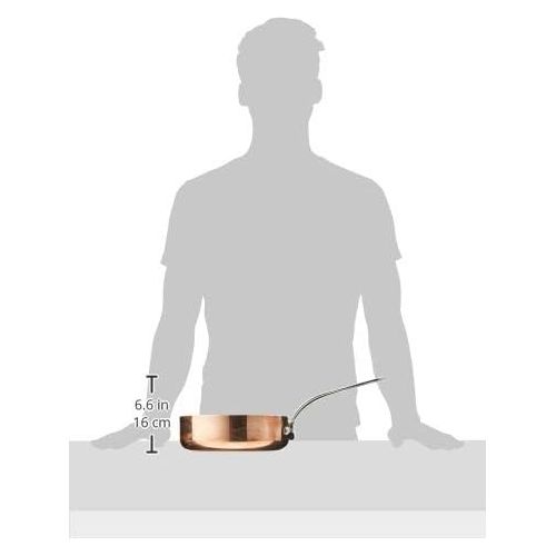  Mauviel Made In France MHeritage Copper M150S 6111.25 3-15-Quart Covered Saute Pan, Cast Stainless Steel Handles.