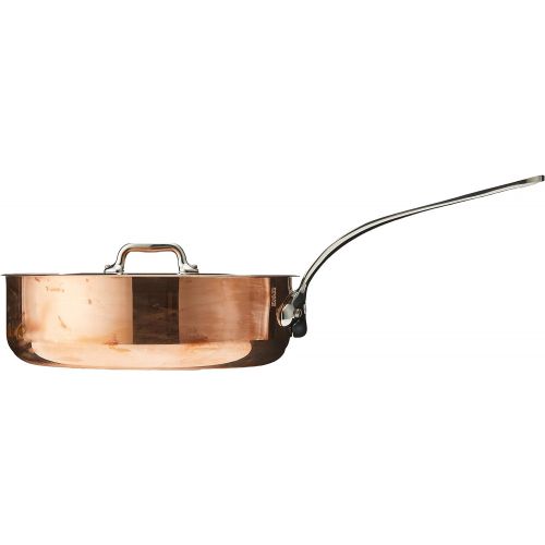  Mauviel Made In France MHeritage Copper M150S 6111.25 3-15-Quart Covered Saute Pan, Cast Stainless Steel Handles.