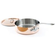 Mauviel Made In France MHeritage Copper 150s 6111.29 5.8-Quart Saute Pan with Lid and Cast Stainless Steel Handle