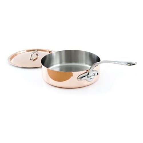  Mauviel Made In France MHeritage Copper 150s 6111.29 5.8-Quart Saute Pan with Lid and Cast Stainless Steel Handle