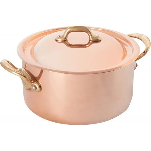  Mauviel 6722.2 MHeritage M150B Copper Stewpan with Lid 3.5 QT- 7.9, Bronze Handle