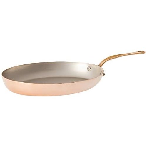  Mauviel 6725.30 MHeritage M150B Copper Oval Frying Pan 11.8 Bronze Handle