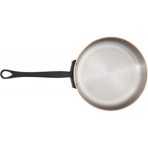  Mauviel 6541.29 MHeritage M250C 2.5mm Copper Saute Pan with Lid, 5.2 quart,