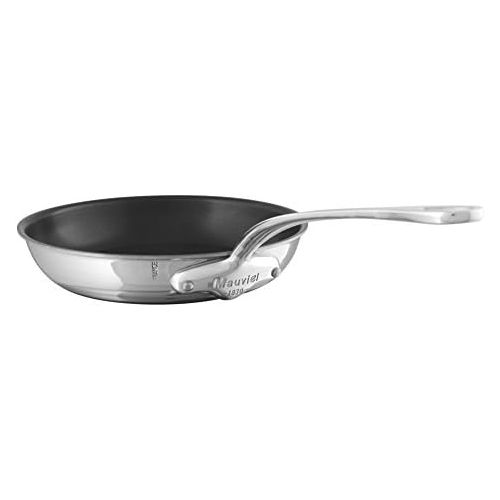 Mauviel 5242.24 M Cook Non-Stick Round Frying Pan 24CM Non.Stick, 9.5-Inch, Stainless Steel