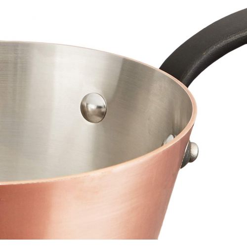  Mauviel 6543.16 MHeritage M250C 2.5mm Copper Splayed Saute Pan, 1.2 quart,