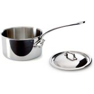 Mauviel Made In France MCook 5 Ply Stainless Steel 5210.19 2.7 Quart Saucepan with Lid, Cast Stainless Steel Handle