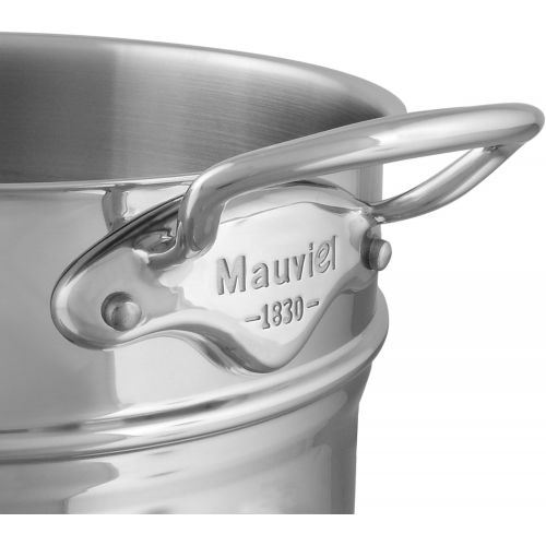  Mauviel Made In France MCook 5 Ply Stainless Steel 5222.24 9.5 inch Pasta Insert, Cast Stainless Steel Handle