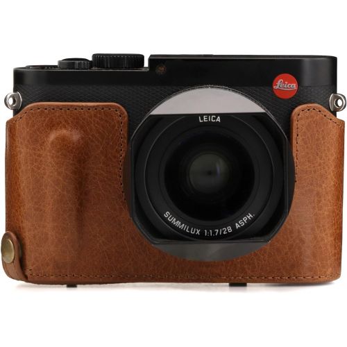  Visit the MegaGear Store Megagear MG1403 Leica Q-P, Q (Typ 116) Ever Ready Genuine Leather Camera Case and Strap, with Battery Access, Brown
