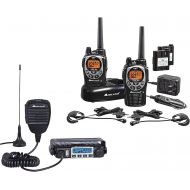Midland - MXT115VP3, MicroMobile Bundle Kit - 15 Watt GMRS Two-Way Radio with 8 Repeater Channels, 142 Privacy Codes, NOAA Weather Scan + Alert & External Magnetic Mount Antenna (S