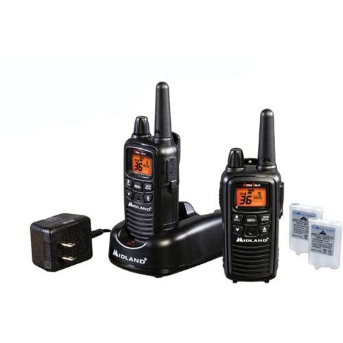  Midland LXT600X12VP3 36 Channel FRS Two-Way Radio - Up to 30 Mile Range Walkie Talkie - Black (Pack of 12)