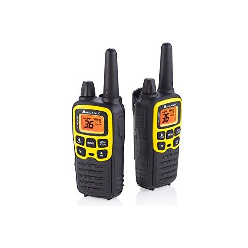  Midland - X-TALKER T61VP3, 36 Channel FRS Two-Way Radio - Up to 32 Mile Range Walkie Talkie, 121 Privacy Codes, & NOAA Weather Scan + Alert (Pair Pack) (BlackYellow)