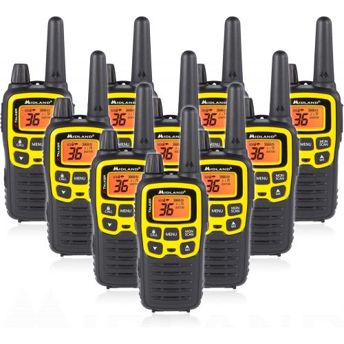  Midland - X-TALKER T61VP3, 36 Channel FRS Two-Way Radio - Up to 32 Mile Range Walkie Talkie, 121 Privacy Codes, & NOAA Weather Scan + Alert (Pair Pack) (BlackYellow)