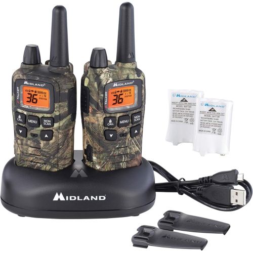  Midland - X-TALKER T61VP3, 36 Channel FRS Two-Way Radio - Up to 32 Mile Range Walkie Talkie, 121 Privacy Codes, & NOAA Weather Scan + Alert (Pair Pack) (BlackYellow)