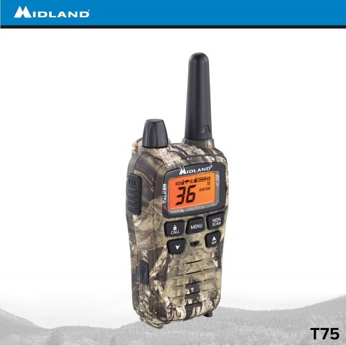  Midland - X-TALKER T77VP5, 36 Channel FRS Two-Way Radio - Up to 38 Mile Range Walkie Talkie, 121 Privacy Codes, and NOAA Weather Scan + Alert (Includes a Carrying Case and Headsets