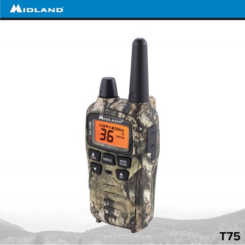  Midland - X-TALKER T77VP5, 36 Channel FRS Two-Way Radio - Up to 38 Mile Range Walkie Talkie, 121 Privacy Codes, and NOAA Weather Scan + Alert (Includes a Carrying Case and Headsets