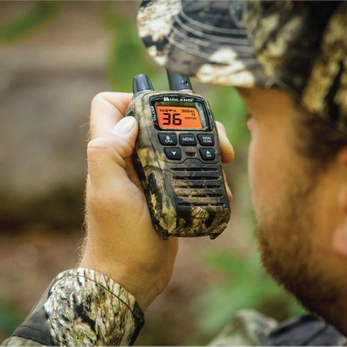  Midland - X-TALKER T77VP5, 36 Channel FRS Two-Way Radio - Up to 38 Mile Range Walkie Talkie, 121 Privacy Codes, and NOAA Weather Scan + Alert (Includes a Carrying Case and Headsets