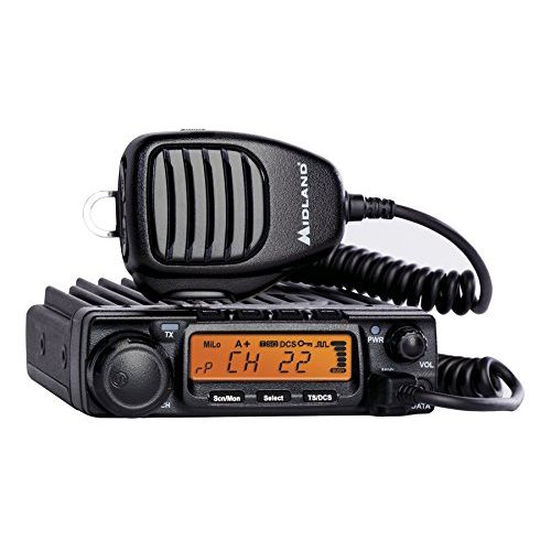  Midland - MXT400, 40 Watt GMRS MicroMobile Two-Way Radio - Up to 65 Mile Range Walkie Talkie, 8 Repeater Channels, 142 Privacy Codes (Single Pack) (Black)