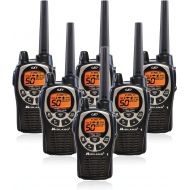 Midland GXT1000X6VP4 50 Channel GMRS Two-Way Radio - Up to 36 Mile Range Walkie Talkie - BlackSilver (Pack of 6)