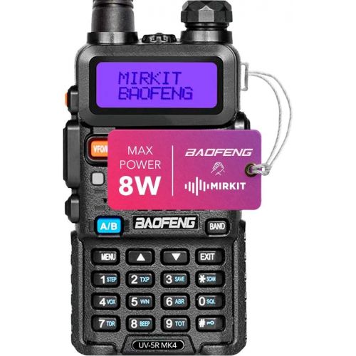  BaoFeng UV-5R MK4 8W High Power 2018 Two Way Amateur (Ham) Radio Walkie Talkie, Mirkit Edition