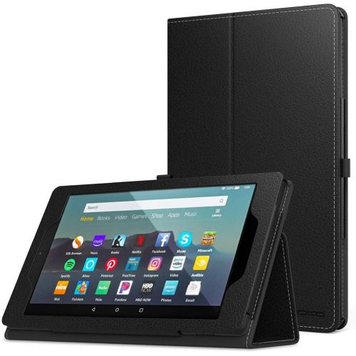  [아마존베스트]MoKo Case Fits All-New Amazon Fire 7 Tablet (9th Generation, 2019 Release), Slim Folding Stand Smart Shell Multiple Viewing Angles Cover with Auto Wake/Sleep - Black