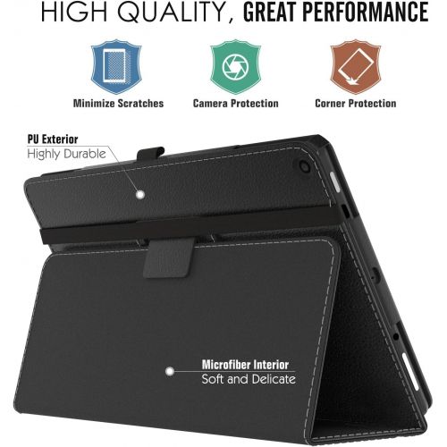  [아마존베스트]MoKo Case for All-New Amazon Fire HD 10 Tablet (7th Generation, 2017 Release) - Slim Folding Stand Cover with Auto Wake/Sleep for Fire HD 10.1 Inch Tablet, Black