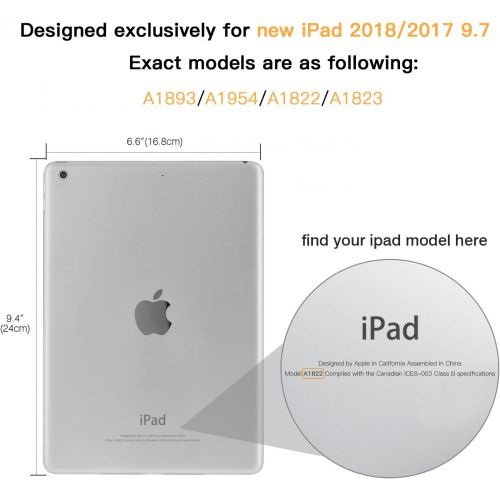  [아마존베스트]MoKo Case Fit 2018/2017 iPad 9.7 6th/5th Generation - [Heavy Duty] Shockproof Full Body Rugged Hybrid Cover with Built-in Screen Protector Compatible with Apple iPad 9.7 Inch 2018/