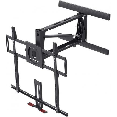  Monoprice Above Fireplace Pull-Down Full-Motion Articulating TV Wall Mount Bracket - For TVs 55in to 100in Max Weight 154lbs VESA Patterns Up to 800x400 Rotating Height Adjustable