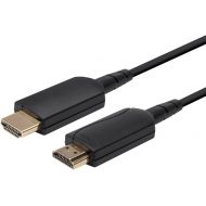 Monoprice High Speed Cable - 200 feet - Black | for HDMI-Enabled Devices - 4K @ 60Hz, 18Gbps, Fiber Optic, AOC - SlimRun AV Series