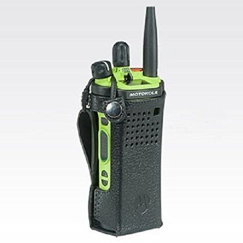 모토로라 PMLN5876 - Motorola Leather Carry Case with 3 fixed belt loop for short batteries, Radio Not included