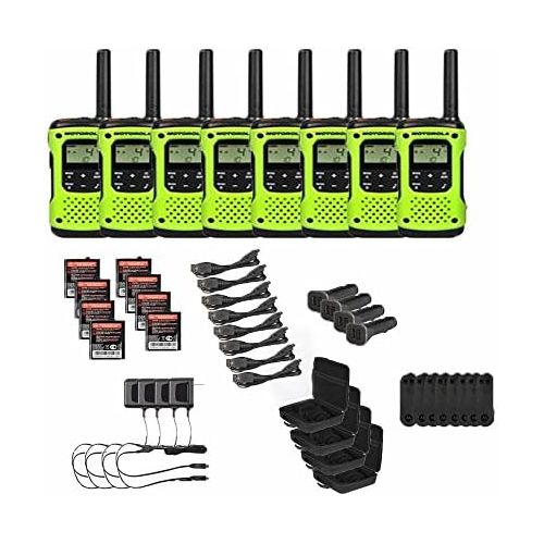 모토로라 Motorola Talkabout T605 Two-Way Radios  Walkie Talkies - Rechargeable & Fully Waterproof 8 PACK