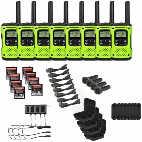 모토로라 Motorola Talkabout T605 Two-Way Radios  Walkie Talkies - Rechargeable & Fully Waterproof 8 PACK