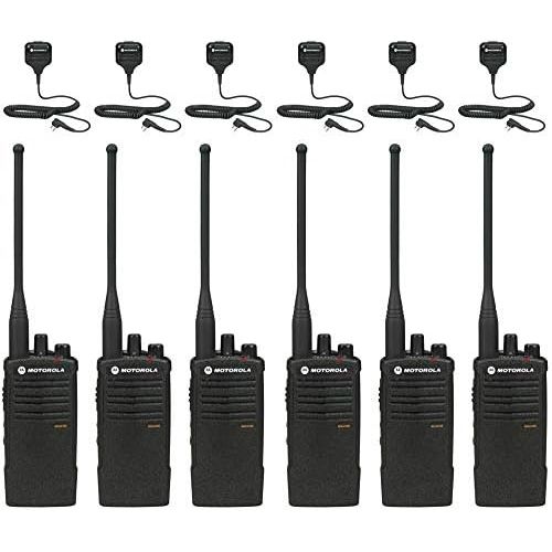 모토로라 6 Pack of Motorola RDU4100 Two way Radio Walkie Talkies with Speaker Mics