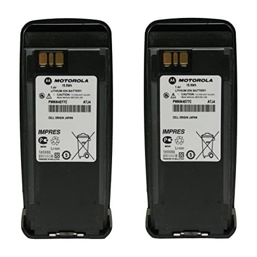 모토로라 Motorola Original OEM PMNN4077C High Capacity 2200 mAh 2 Pack Battery For XPR6100 XPR6300 XPR6350 XPR6380 XPR6500 XPR6550 IMPRES Cheap replaces PMNN4065 PMNN4066A PMNN4077