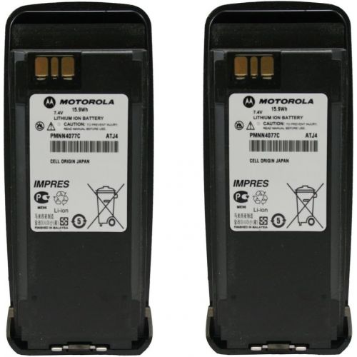 모토로라 Motorola Original OEM PMNN4077C High Capacity 2200 mAh 2 Pack Battery For XPR6100 XPR6300 XPR6350 XPR6380 XPR6500 XPR6550 IMPRES Cheap replaces PMNN4065 PMNN4066A PMNN4077