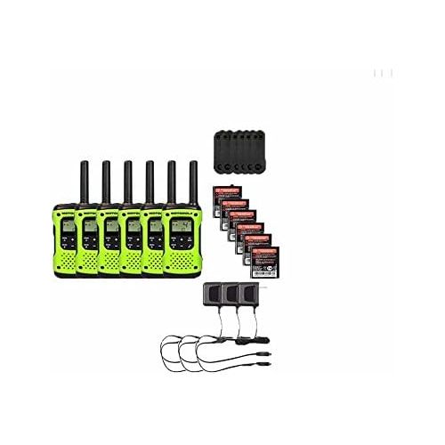 모토로라 Motorola FRSGMRS T600 Two-Way Radios  Walkie Talkies - Rechargeable & Fully Waterproof 6 PACK