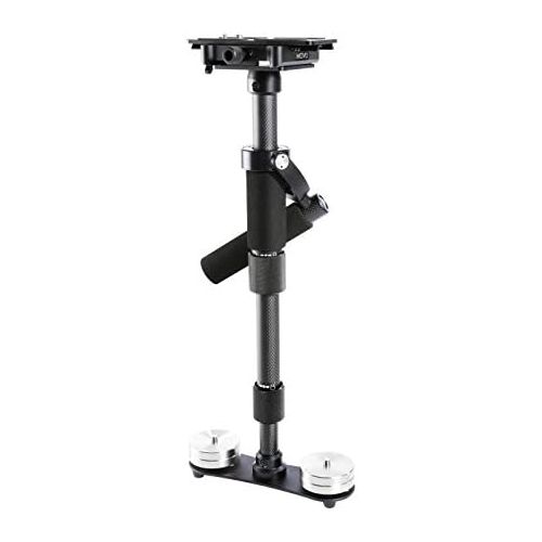  Movo VS9 Handheld Carbon Fiber Video Stabilizer System with Micro-Balancing Adjustments, Quick-Release Platform, Chrome Counterweights for DSLR Cameras & Camcorders