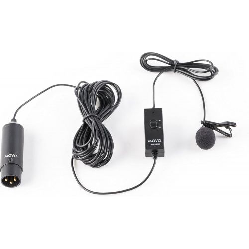  Movo LVM-XLR1 Self-Powered XLR Omnidirectional Lavalier Microphone for Mixers, Recorders, Camcorders & More