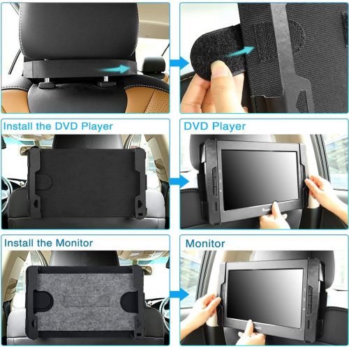  [아마존베스트]NAVISKAUTO Dual Car Headrest Mount Holder Bracket Only for NAVISKAUTO 10.1 Inch Dual Screen DVD Player and Dual DVD Player