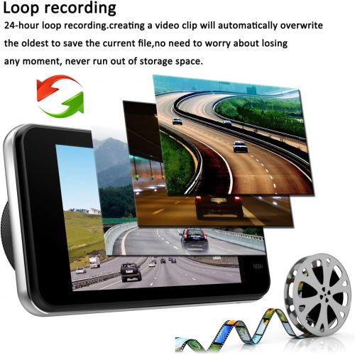  [아마존베스트]Dual Dash Cam Front and Rear, NINE CUBE 1080p HD Driving Recorder,Car DVR Dashboard Camera, 4 IPS Screen, 170° Super Wide Angle, G Sensor, Loop Recording, Parking Monitor, Motion D