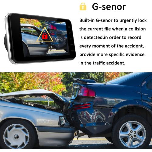  [아마존베스트]Dual Dash Cam Front and Rear, NINE CUBE 1080p HD Driving Recorder,Car DVR Dashboard Camera, 4 IPS Screen, 170° Super Wide Angle, G Sensor, Loop Recording, Parking Monitor, Motion D