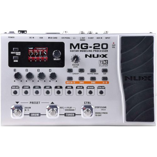  NUX MG-20 | Floor Guitar Modeling Processor Silver