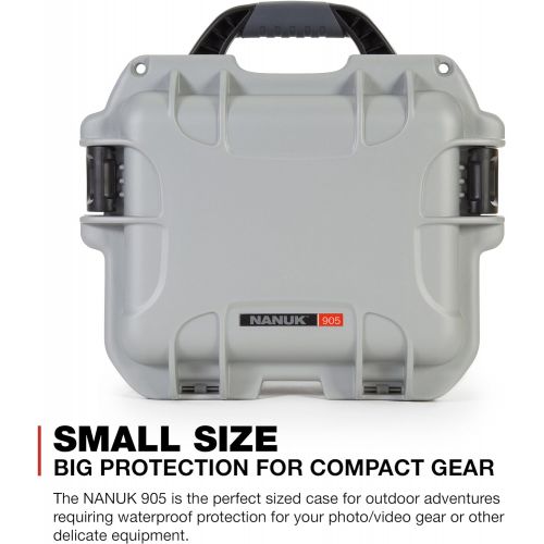  Visit the Nanuk Store Nanuk 905 Waterproof Hard Case with Foam Insert - Silver