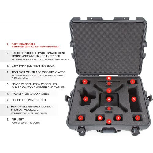  Visit the Nanuk Store Nanuk DJI Drone Waterproof Hard Case with Custom Foam Insert for DJI Phantom 4/ Phantom 4 Pro (Pro+) / Advanced (Advanced+) & Phantom 3 - 945-DJI47 Graphite