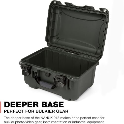  Nanuk 918 Waterproof Hard Carrying Case with Pick and Pluck Foam Insert - Polypropylene - Black