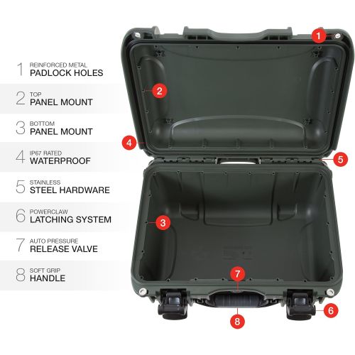  Nanuk 918 Waterproof Hard Carrying Case with Pick and Pluck Foam Insert - Polypropylene - Black