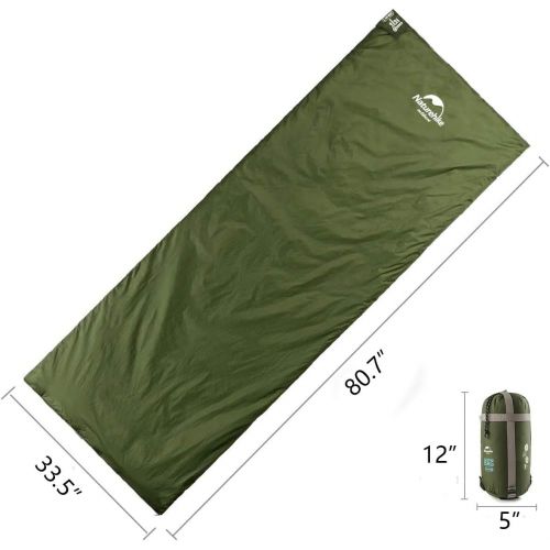  Naturehike Camping Sleeping Bags Hiking Sleeping Bag with a Carrying Bag Lightweight Waterproof Compact for Temperatures 59 F to 68 F