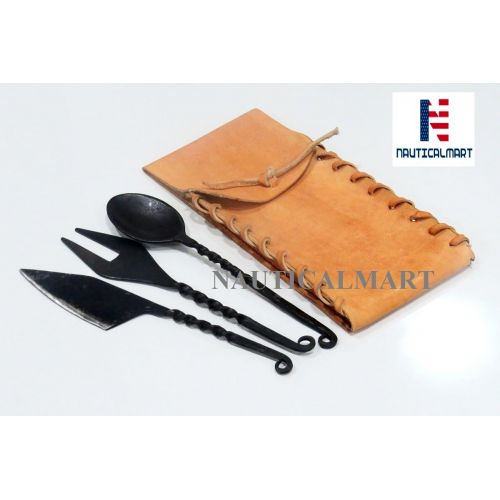  NAUTICALMART Hand Forged Medieval Eating Utensil Set